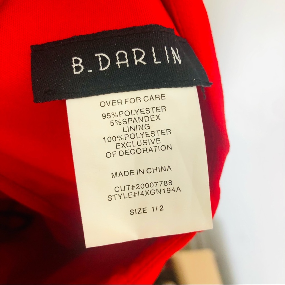 NWOT | B. Darlin | Crochet Detail Halter Neck Mini Dress - Picture 8 of 8